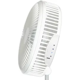COOLSERIE Akku Teleskop Standventilator 20 cm Weiß