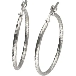 Paar Creolen »Schmuck Geschenk Silber 925 Ohrschmuck diamantiert«, 98334163-30 silberfarben
