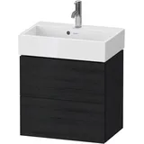 Duravit Waschtischunterschrank 2 Auszüge 58,4 x 39,1 x 54,4 cm Eiche Schwarz