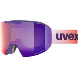 Uvex evidnt Attract Skibrille 9030 purple bash matt, mirror ruby/contrastview green/clear (S2))
