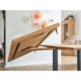 g+k möbelvertriebs Ausziehtisch 200(250)x100cm "Tirana" Wildeiche & Metall schwarz - Schwarz