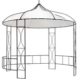 Pavillon 300 X 290 Cm Weiß Rund