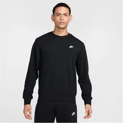 NIKE Club French Terry Sweatshirt Herren 010 - black/white L