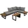 Garden Pleasure Felice Lounge-Essgruppe 3-tlg. grau inkl. Polsterung