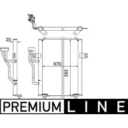 Kondensator Klimaanlage MAHLE AC 458 000P