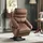 Homcom Massagesessel Fernsehsessel Polyester 83 x 110 x 93 cm Braun mit Liegefunktion