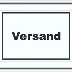Versand Schild mit Text Lieferung shipping waagerecht A2 (420x594mm)