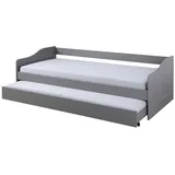 VCM Inter Link Funktionsbett Leonie 90 x 200 cm Holz Grau
