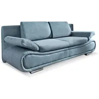 Schlafsofa Verdena Stoff Blau, Grau Türkis /