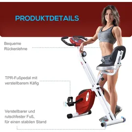 Homcom Fahrradtrainer mit Magnetwiderstand rot/weiß