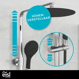 Eisl Grande Vita Duschsystem schwarz/chrom