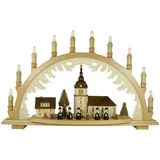 Lenk und Sohn Schwibbogen Dorfkirche Kurrende 10 flg. 230V beige