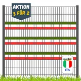 zaunzu Sichtschutzstreifen Italien für Doppelstabmatten bunt 3 St.