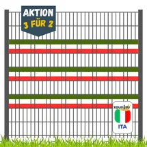 zaunzu Sichtschutzstreifen Italien für Doppelstabmatten bunt 3 St.