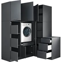 laundreezy Mehrzweckschrank-Set 186 x 238 x 68 cm Grau