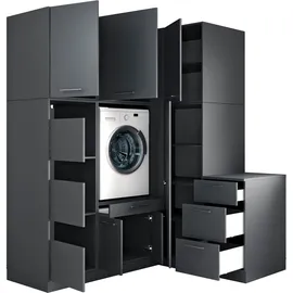 laundreezy Mehrzweckschrank-Set 186 x 238 x 68 cm Grau