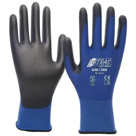 Nitras Skin Gr.9 blau/schwarz EN 388 PSA II