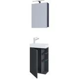 Möbel Kraft Badkombination 40 x 129 cm Grau