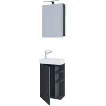 Möbel Kraft Badkombination 40 x 129 cm Grau