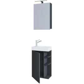 Möbel Kraft Badkombination 40 x 129 cm Grau