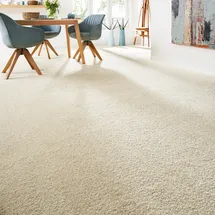 Andiamo Teppichboden ANDIAMO "Softness, Velours, Gesamthöhe 17 mm, Luxusklasse LC5", beige (creme), B:400cm L:600cm, Kunstfaser, Teppiche, Uni Farben, Breite 400 cm, besonders weich, Wohnzimmer, Schlafzimmer