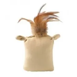 HUNTER Katzenspielzeug "Smart Feather" Säckchen mit Catnip, beige, 9 cm