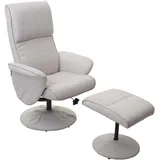 MCW Stockholm Stoff 75 x 114 x 125 cm creme/beige mit Hocker