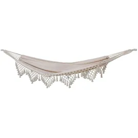 Svita Luxushängematte mit Schmucksaum Boho Macramé Baumwolle Beige
