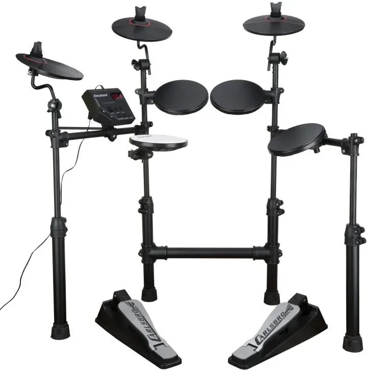 Carlsbro CSD101 Kompaktes elektronisches Drumkit mit 4 Pads und 3 Becken