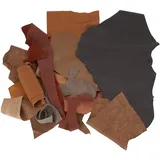 Creativ Company Lederreste 1kg 17cm braun-schwarz