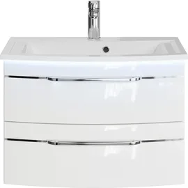 Saphir »Serie 7045 Mineralmarmor-Waschtisch und Unterschrank, 71,5 cm breit«, weiß