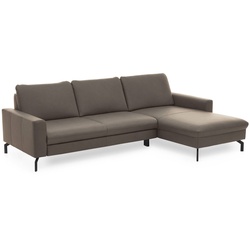 ComfortPlan Ecksofa Detroit L Leder Kurkuma