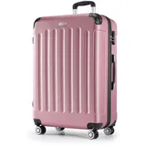 MERISH Reisekoffer Koffer Kofferset Trolleys Zwillingsrollen 3tlg. Hartschale in 9 Farben (Rose, XL)