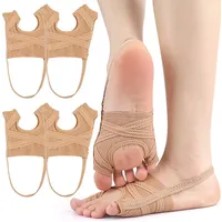 MAGICSHE Hallux-Bandage Hallux Valgus Korrektur Bunion Zehenspreizer Socken, 2-tlg. beige L