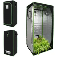 Vigevee Growzelt 80x80x180cm, 600D Oxford Grow Tent mit Beobachtungsfenster, Lichtdicht und Wasserdicht Pflanzzelt, Growschrank für Homegrow, Indoor Anbauzelt, Growroom