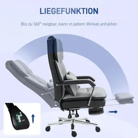 Homcom Bürostuhl Kunstleder Grau