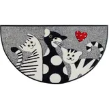 Wash+Dry Round Cat Trio 50x85cm grau, innen und außen, waschbar