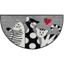 Wash+Dry Round Cat Trio 50x85cm grau, innen und außen, waschbar