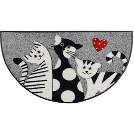 Wash+Dry Round Cat Trio 50x85cm grau, innen und außen, waschbar