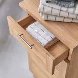 Tikamoon Badschrank aus Teak 45 cm Massivholz beige
