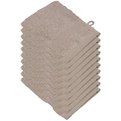 Miamar® Handtuch Handtücher Waschhandschuh Waschlappen 10er Set 15 x 21 cm Sand