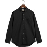 GANT Hemd Regular Fit Popeline - Schwarz M