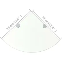 vidaXL Eckregal 2 Stk. 35 x 35 x 1 cm Transparent