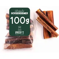 Breers Pet Food Ochsenziemer getrocknet 20 cm 100 Gramm Hundeleckerli, Harter Kauartikel, Leckerli getreidefrei, Kausnack zuckerfrei