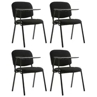 CLP 4er Set Stuhl Ken mit Klapptisch Stoff schwarz
