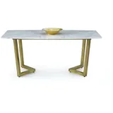 Esstisch Marmor – 170 x 90 x 75 cm Goldfarbenes Metallgestell & edle Marmorplatte - Gold