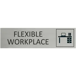 CombiCraft Aluminium Türschild Flexible Workspace 165x45mm mit 3M-Tape