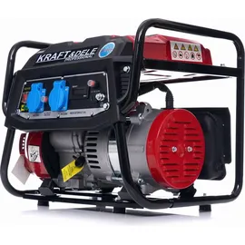 KRAFT&DELE Stromerzeuger 3PS 1500W Steckdose 2x 230V, 1x 12V Benzin Stromaggregat Notstromaggregat Stromgenerator