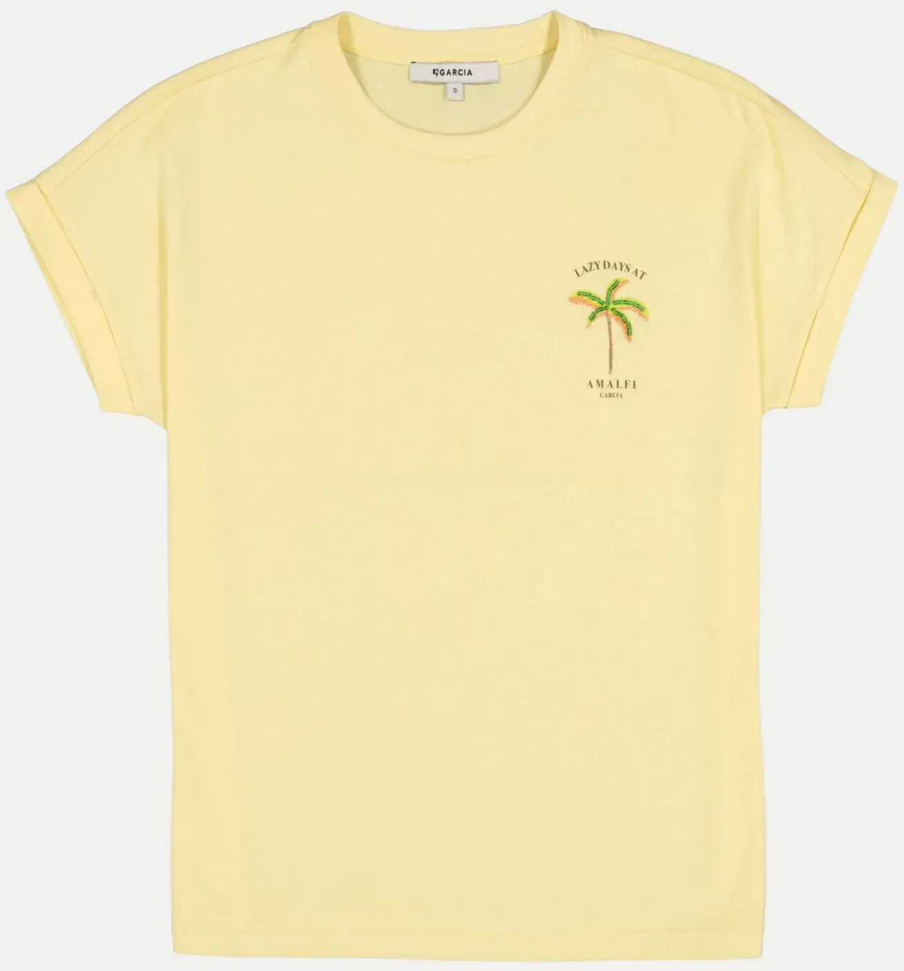 T-Shirt mit Print Gelb S