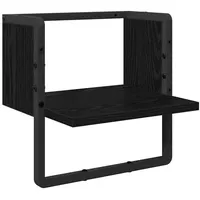 VidaXL Wandregal Schwarz Eichen-Optik 30 x 25 x 30